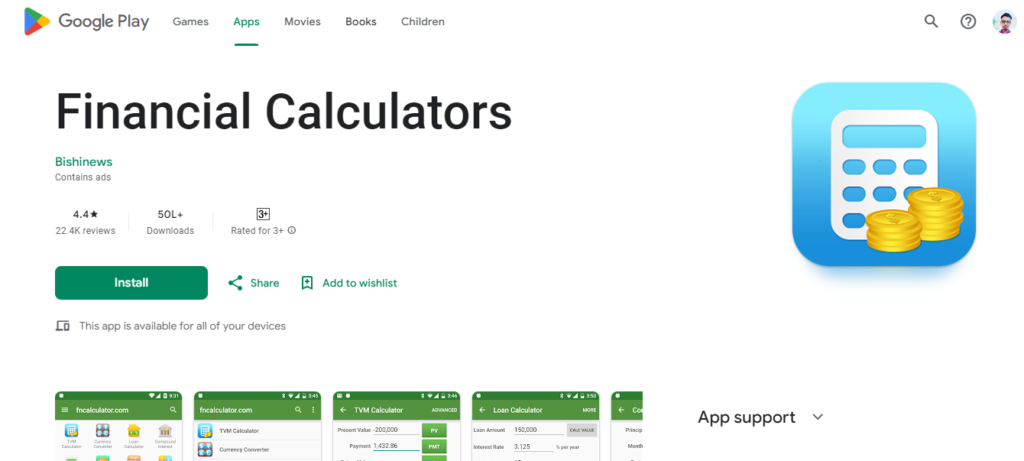 Financial Calculator App (Mobile)